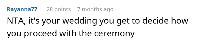 Comment on a forum post discussing a bio mom's reaction after daughter wants to honor dad's bestie as mom at her wedding.