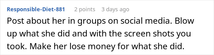 Comment on social media about makeup artist pretending to be sick on wedding day to earn easy money.