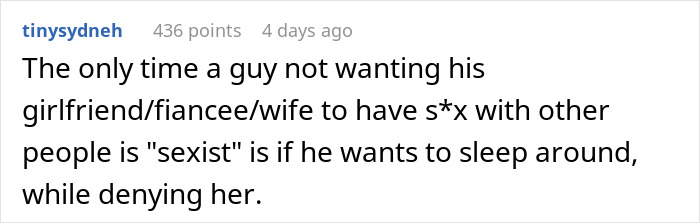 Screenshot of an online comment discussing a man rethinking his fianc&eacute;e&rsquo;s unexpected request months before their wedding.