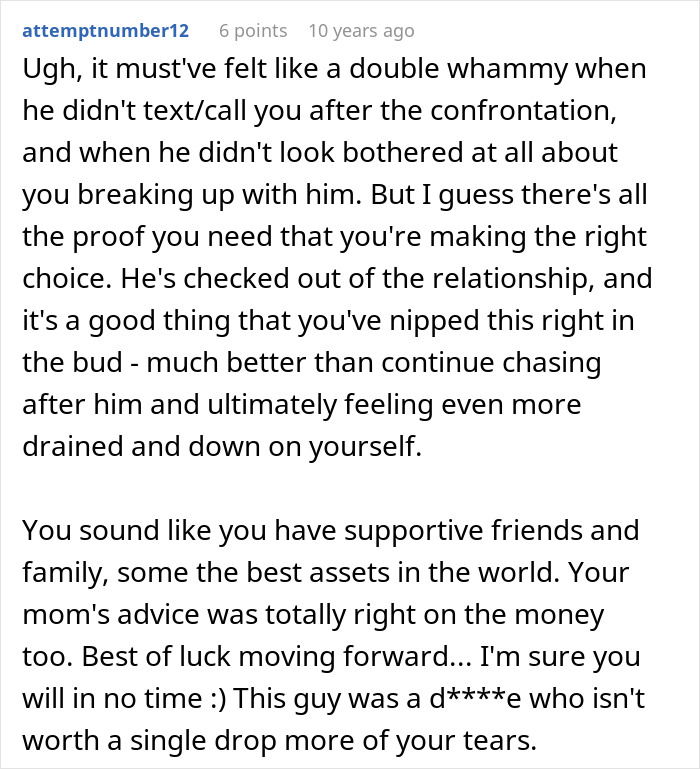 Man loses his girlfriend over a girl at work he has a crush on who is just being nice to him in a complicated situation.