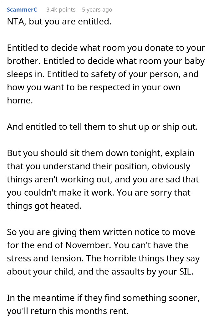 Comment discussing entitled behavior from a brother and his wife when a woman tries to help them. Comment discussing entitled behavior from a brother and his wife when a woman tries to help them.