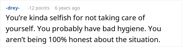 Alt text: Online comment criticizing boyfriend demanding girlfriend to laser off all body hair causing backlash on social media.