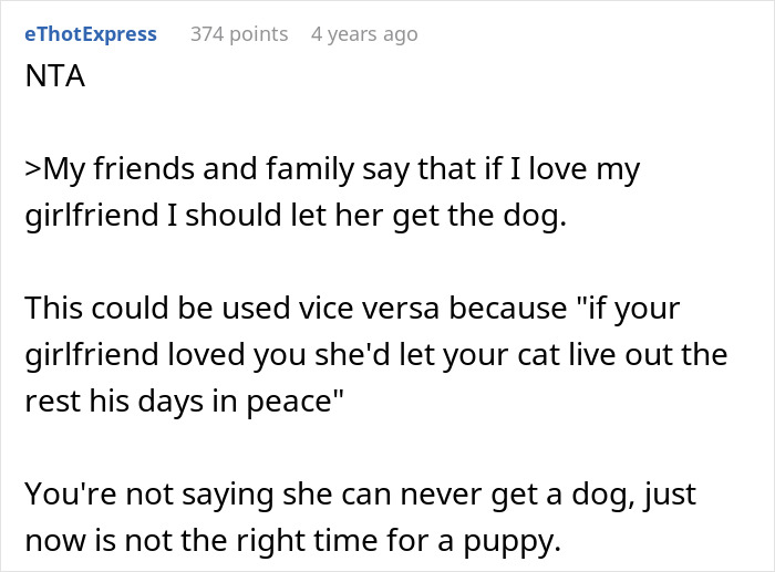 Woman upset over girlfriend not allowing dog due to old cat, discussing pet concerns and relationship compromise. Woman upset over girlfriend not allowing dog due to old cat, discussing pet concerns and relationship compromise.