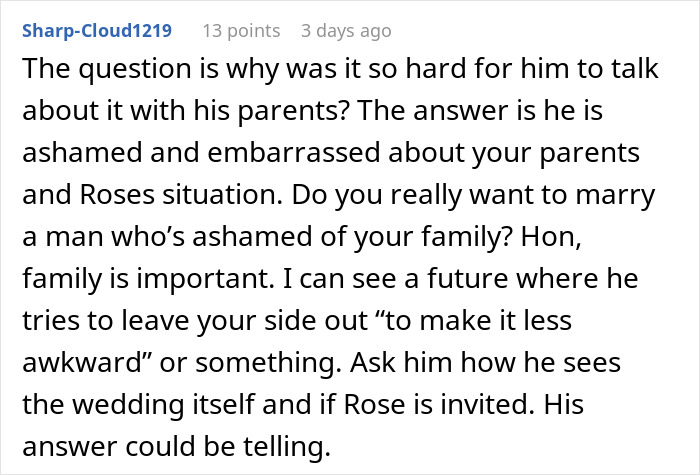Woman rethinks her engagement after fianc&eacute;&rsquo;s lie about her family causes tension during holiday dinner conversation