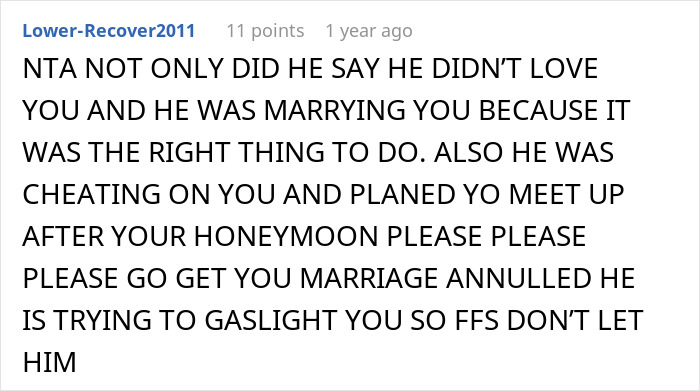 Online comment about couple split at altar after bride overhears groom's revelations, highlighting betrayal and seeking support. Online comment about couple split at altar after bride overhears groom's revelations, highlighting betrayal and seeking support.