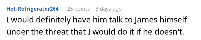 Screenshot of a Reddit comment discussing a man unsure if affair partner's baby is his child or grandchild.