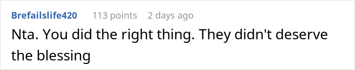 Screenshot of a social media comment supporting a couple's decision to destroy their embryos after a friend's true colors emerged. Screenshot of a social media comment supporting a couple's decision to destroy their embryos after a friend's true colors emerged.