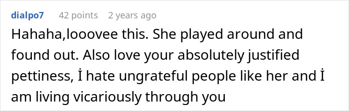 Comment expressing amusement and support for justified pettiness about woman upset son’s partner without gift after asked Comment expressing amusement and support for justified pettiness about woman upset son’s partner without gift after asked