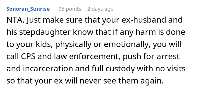 Comment on a forum discussing stepdaughter&rsquo;s behavior and in-laws&rsquo; negative comments in a family conflict.