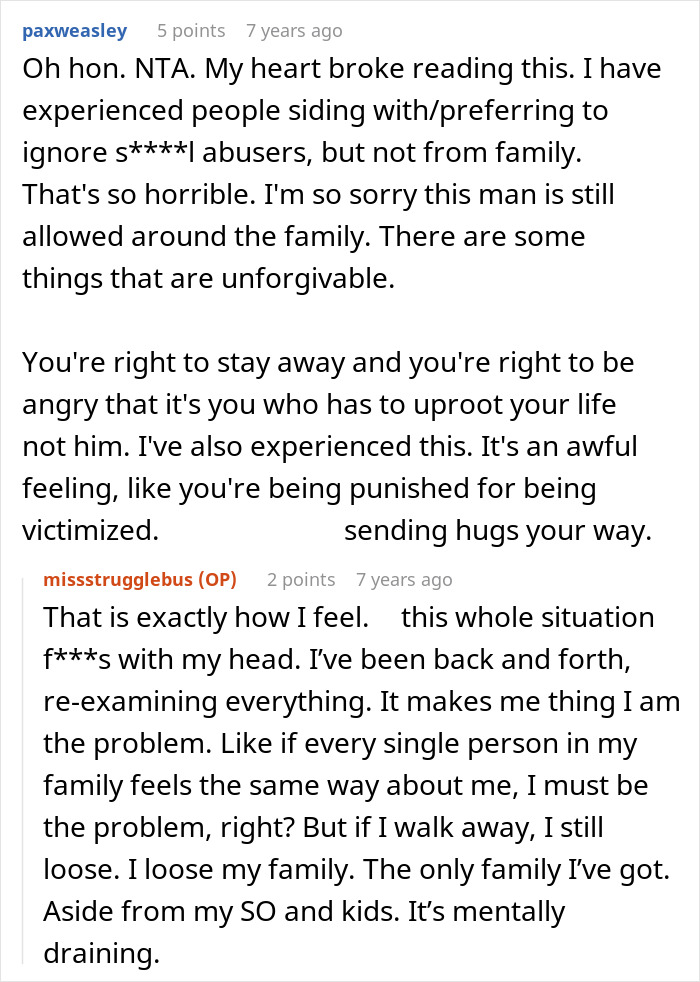 Screenshot of a Reddit conversation about a woman feeling she ruined Thanksgiving after blowing up at family for leaving dinner. Screenshot of a Reddit conversation about a woman feeling she ruined Thanksgiving after blowing up at family for leaving dinner.