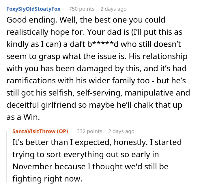 Step-grandma sneaks baby to Santa while watching him, resulting in losing babysitting privileges forever.