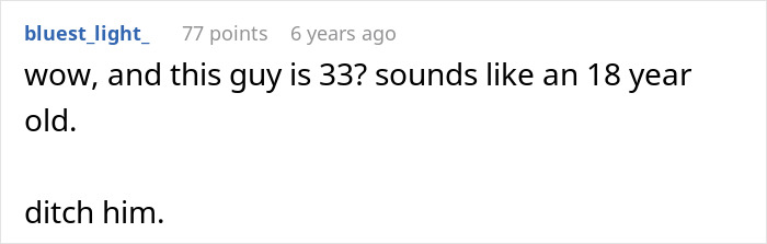 Screenshot of an online comment discussing a boyfriend demanding his girlfriend laser off all body hair and the backlash online.