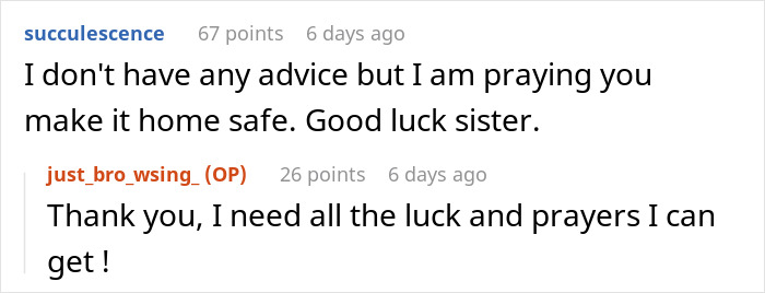 Reddit conversation showing a user seeking advice about being held hostage at their parents&rsquo; place.