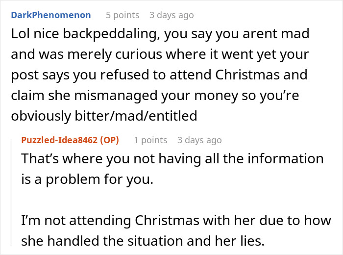 Online discussion shows teen questioning missing $30k, mom gives vague answers, sparking debate about gratitude and money management.