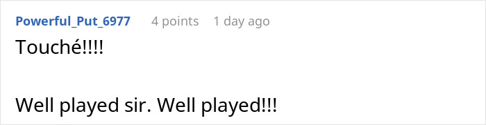 Screenshot of an online comment replying to a story about rich aunt sneaking a cheap gift and dad&rsquo;s petty Christmas revenge.