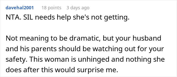 Screenshot of a comment discussing a woman hospitalized after family intervention due to obsession with her brother.