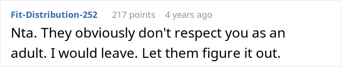 Screenshot of an online comment discussing a man&rsquo;s homemade pies being taken by relatives without permission.