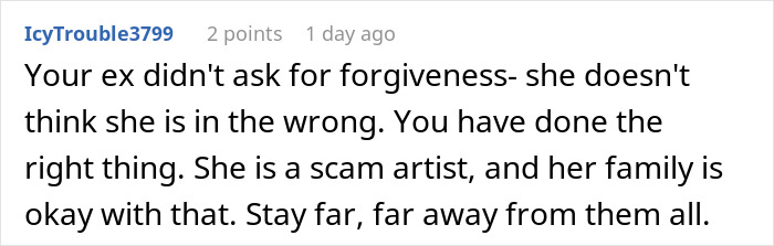 Comment warning about a wife treating her husband as an ATM machine, contributing to marriage falling apart early.