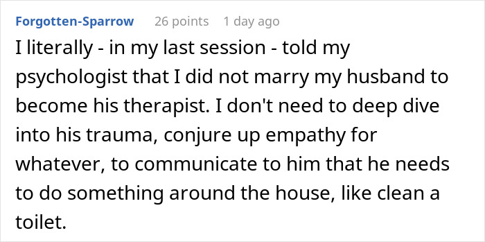 Text post with a woman sharing frustration about patterns men in relationships follow, including therapy and empathy issues.