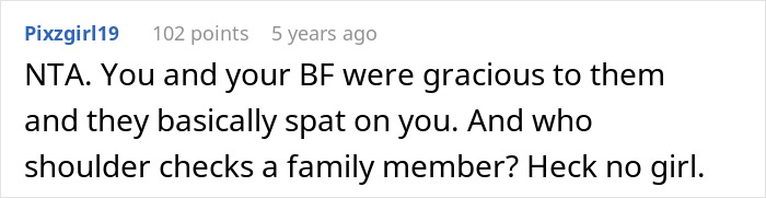 Text comment on a social media post showing frustration as a woman tries to help her brother and his wife amid their entitled behavior. Text comment on a social media post showing frustration as a woman tries to help her brother and his wife amid their entitled behavior.