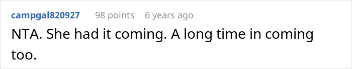 Screenshot of an online comment reacting strongly to a woman fed up with coworker preaching body positivity and skinny-shaming.
