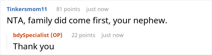 Screenshot of an online custody court discussion where a sister reveals the truth about a brother who abandoned his kid.