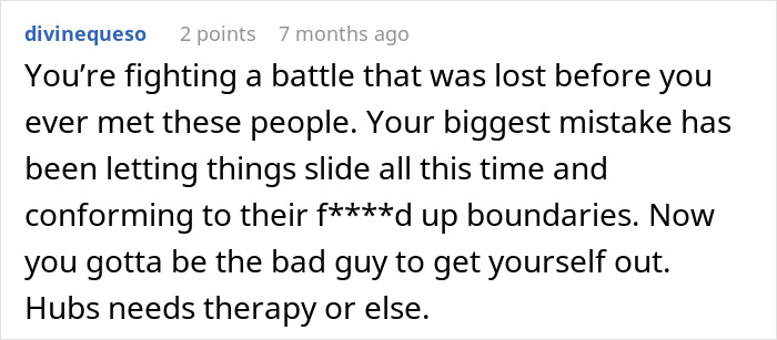 Comment on relationship struggles where husband won&rsquo;t stand up to mother, and wife considers walking away.