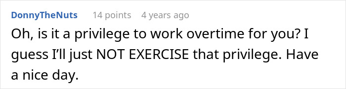 Screenshot of an online comment where a coffee shop worker responds to manager enforcing rules, leading to a backfire situation.