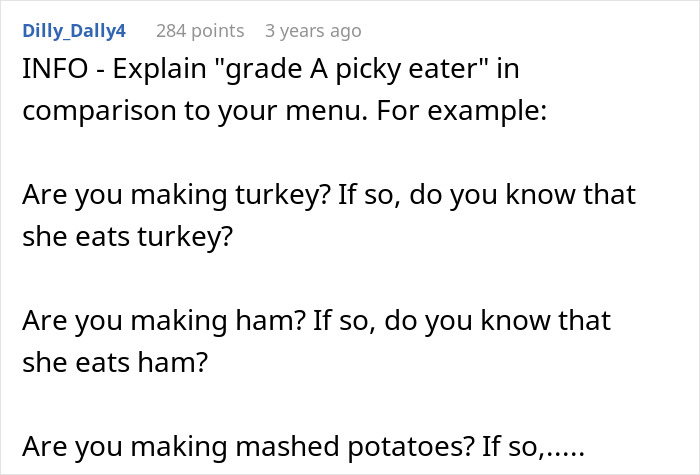 Screenshot of a forum post discussing what defines a grade A picky eater and questioning food preferences. Screenshot of a forum post discussing what defines a grade A picky eater and questioning food preferences.