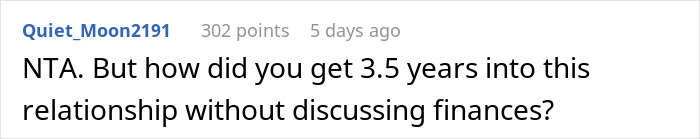 Comment on groom ending relationship due to debt and clashing values after fiancée demands $35k wedding payment. Comment on groom ending relationship due to debt and clashing values after fiancée demands $35k wedding payment.