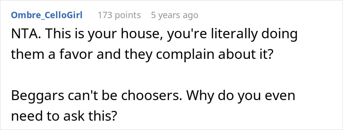 Screenshot of a Reddit comment discussing a woman helping her brother and his wife facing entitled behavior. Screenshot of a Reddit comment discussing a woman helping her brother and his wife facing entitled behavior.