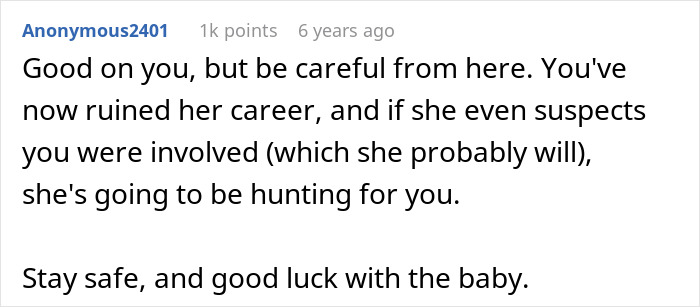 Comment about unhinged MIL losing her job after revengeful DIL discovers her promotion consideration.