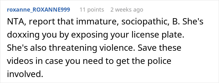 Screenshot of a social media comment warning about coworker doxxing and threatening violence before being fired. Screenshot of a social media comment warning about coworker doxxing and threatening violence before being fired.