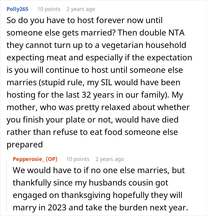 Family reacts with frustration over vegetarian host not preparing ham for Christmas dinner in a meat-expecting household.