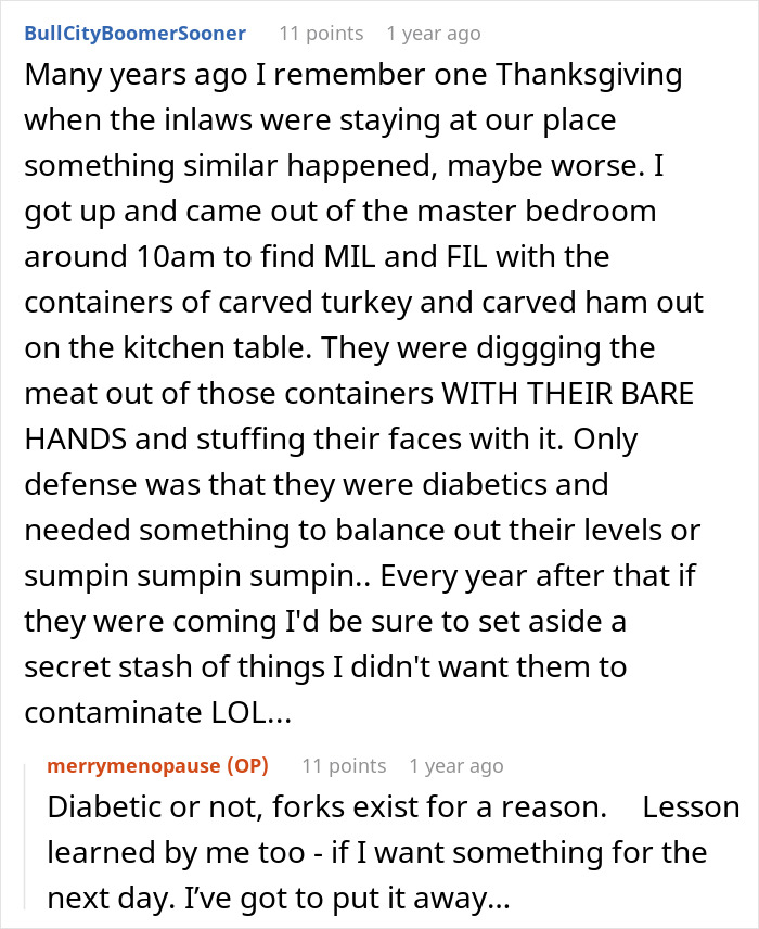 Thanksgiving host shocked as family clears leftovers, leaving the fridge empty after holiday gathering.