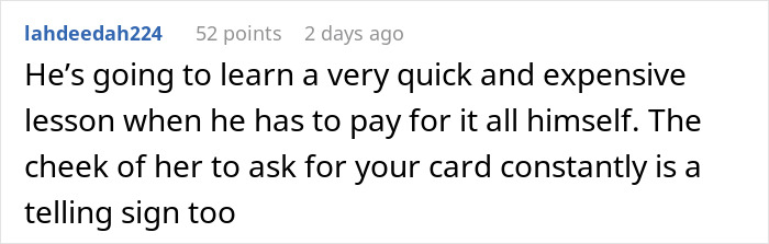 Screenshot of a comment discussing a mom accused of embarrassing her son&rsquo;s girlfriend who offered to cook meals for them.