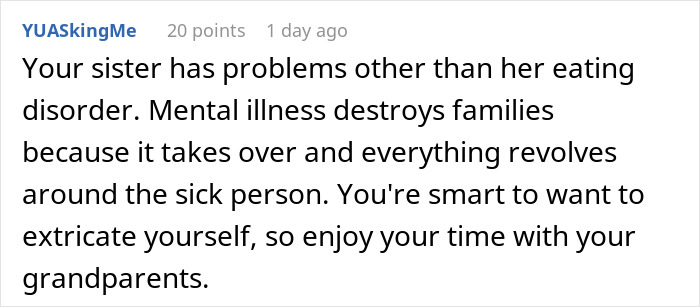 Reddit user discussing woman threatening sister&rsquo;s life and parents wanting them to reunite for Christmas amid family struggles.