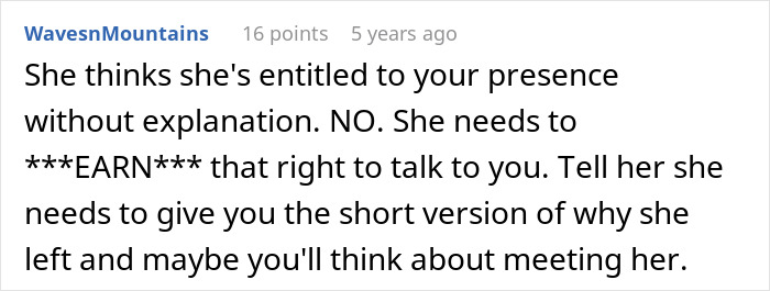 Comment text on a social platform discussing a man left without closure after fiancé disappears before wedding.