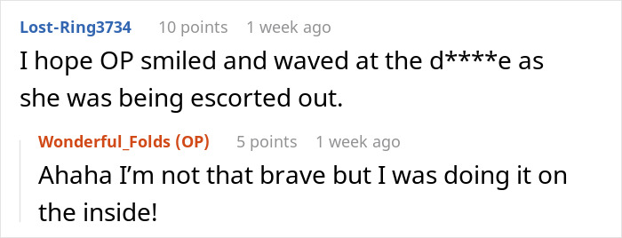 Screenshot of a social media exchange where a woman puts coworker on blast and reacts to being fired. Screenshot of a social media exchange where a woman puts coworker on blast and reacts to being fired.