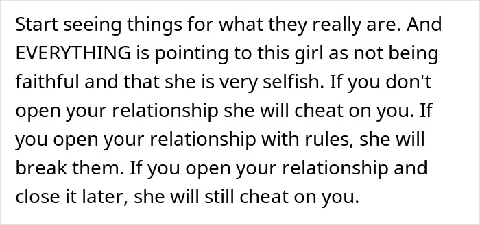 Text image showing a message about relationship trust issues that made a man rethink his fianc&eacute;e&rsquo;s unexpected request before the wedding.