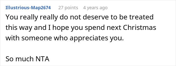 Comment expressing sympathy and support for a man whose relatives gobble up his homemade pies behind his back.