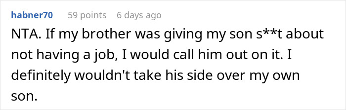 Commenter defending son over uncle's jokes during Christmas dinner with mom upset about embarrassment.