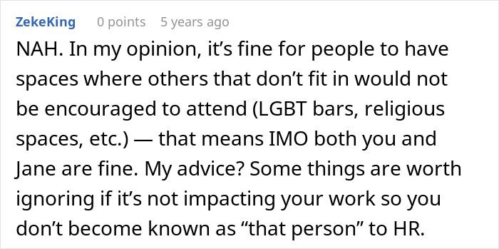 Commenter shares opinion on employee pushing back against vegan-only club, starting a literal beef over inclusion at work.
