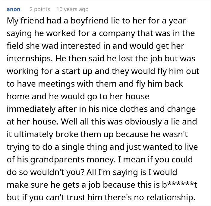 Woman discovers boyfriend built their entire relationship on lies, claiming he was afraid of losing her.