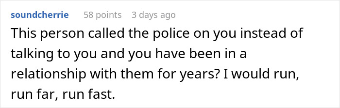 Online discussion with users giving advice after woman&rsquo;s boyfriend calls the police over her novel&rsquo;s contents.