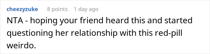 Screenshot of a Reddit comment criticizing a toxic man venting about traditional wives and flawed logic in relationships.