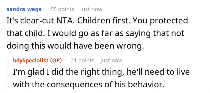 Screenshot of online forum comments discussing custody court drama about a brother who abandoned his kid and family issues.