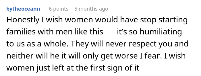 Comment expressing frustration about husbands who won&rsquo;t stand up to their mothers, causing wives to consider walking away.