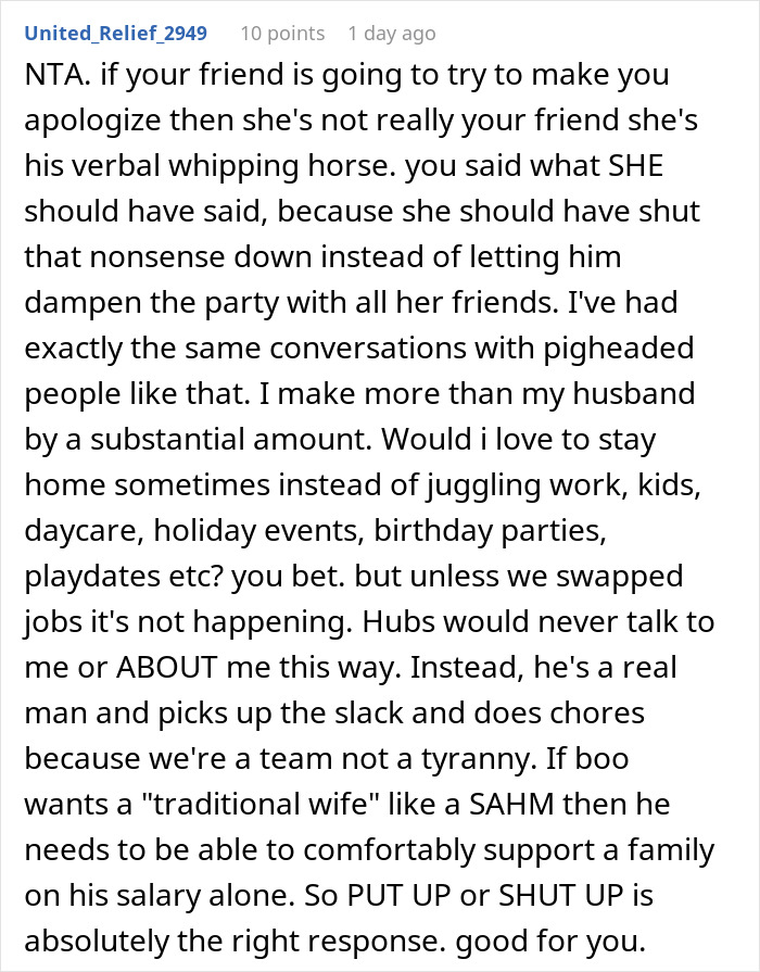Alt text: Toxic man vents about traditional wives and gets upset when his flawed logic is challenged in an online discussion.