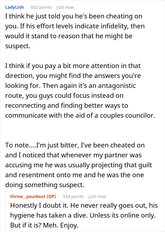 Wife Matches Hubby&rsquo;s Minimum Effort In Marriage, He Loses It, Accuses Her Of Cheating